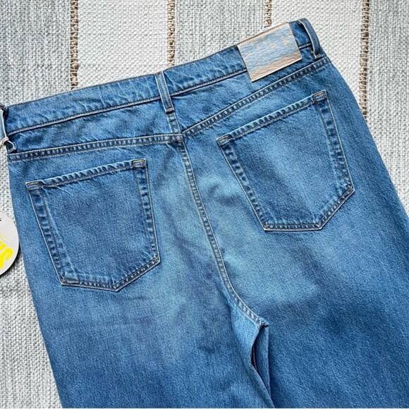 Mother SNACKS The Pleated Fun Dip Puddle Wide Leg Jeans Women’s Size 33 - Picture 7 of 14